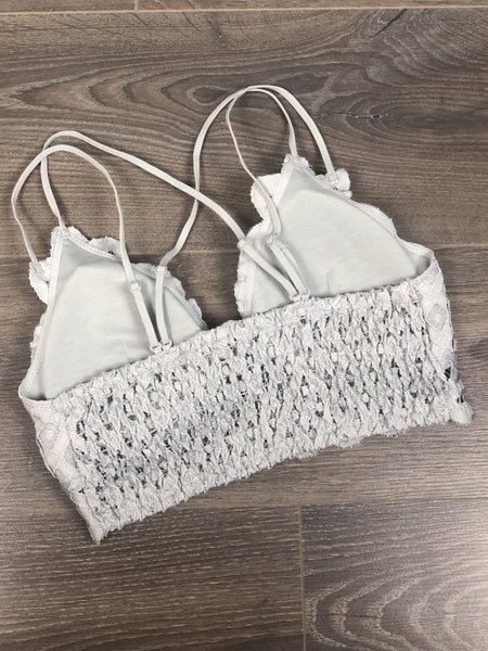 Simply Lace Bralette -Stone