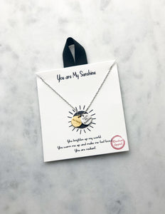 You are My Sunshine Necklace -Silver